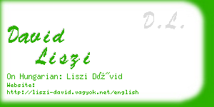 david liszi business card